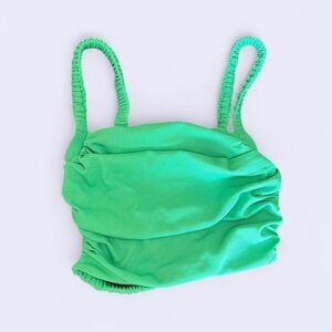 Green Ruched Tank Top